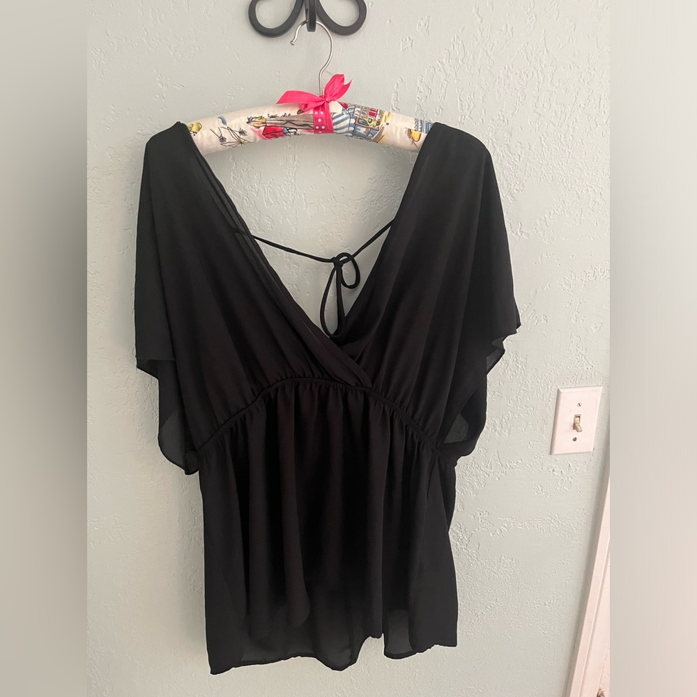 Torrid black top blouse size 1